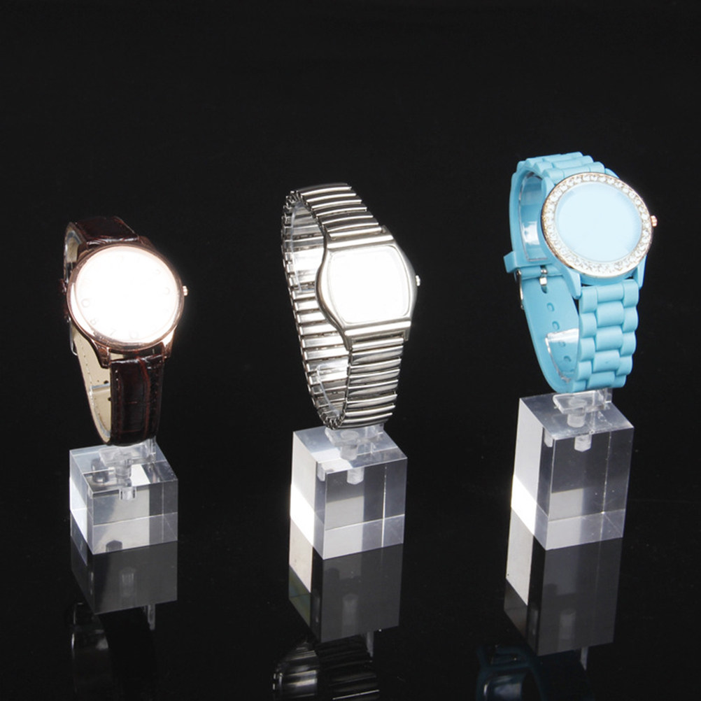 Jewelry Stand Watches - Lot de 3 présentoirs transparents en