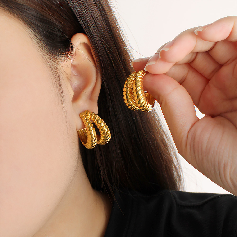 Titanium Steel Ring - Accessoires DIY : Boucles d'oreilles tendance