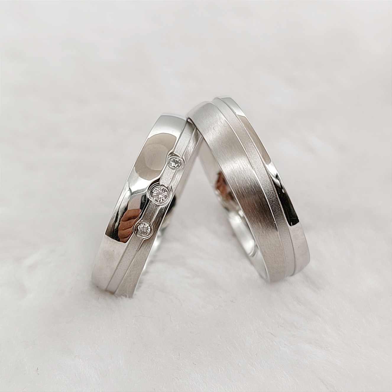 Titanium Steel Ring - Alliances de mariage assorties pour anniversaire,