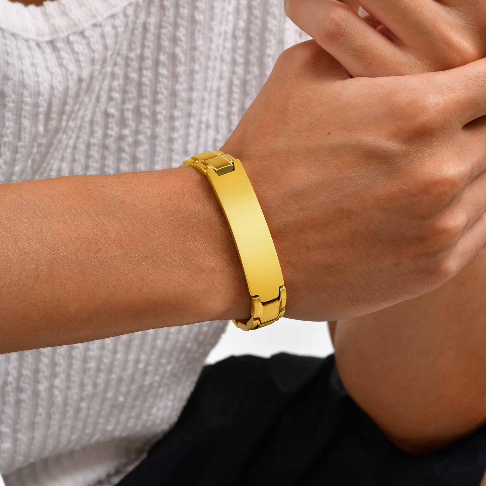 Bracelet gravé avec texte de n - Jewelry Watches Men avis et prix