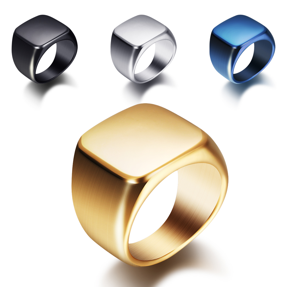 Oral alière carrée de grande l - Titanium Steel Ring avis et prix