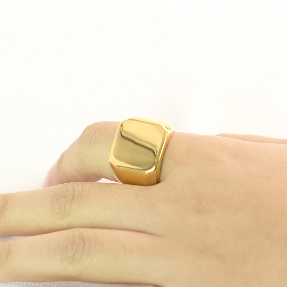 Oral alière carrée de grande l - Titanium Steel Ring avis et prix