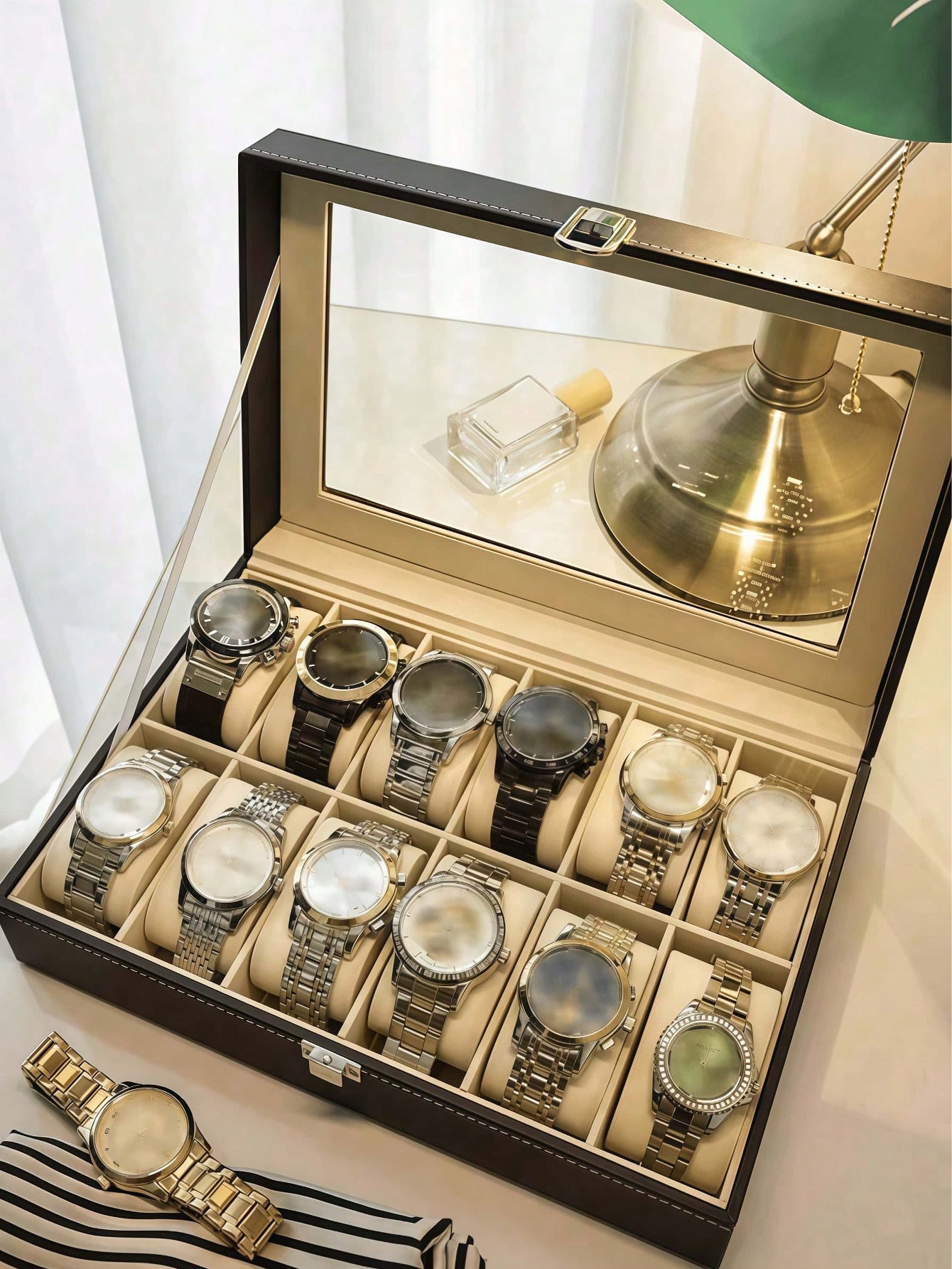 Boîte à montres en cuir avec s - Jewelry Watches Men avis et prix