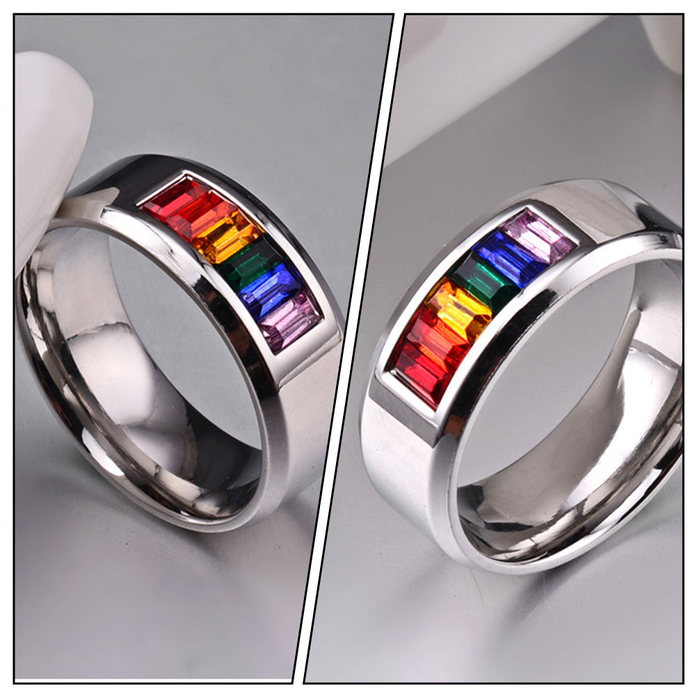 1 pièce, bague Pride en acier  - Titanium Steel Ring avis et prix