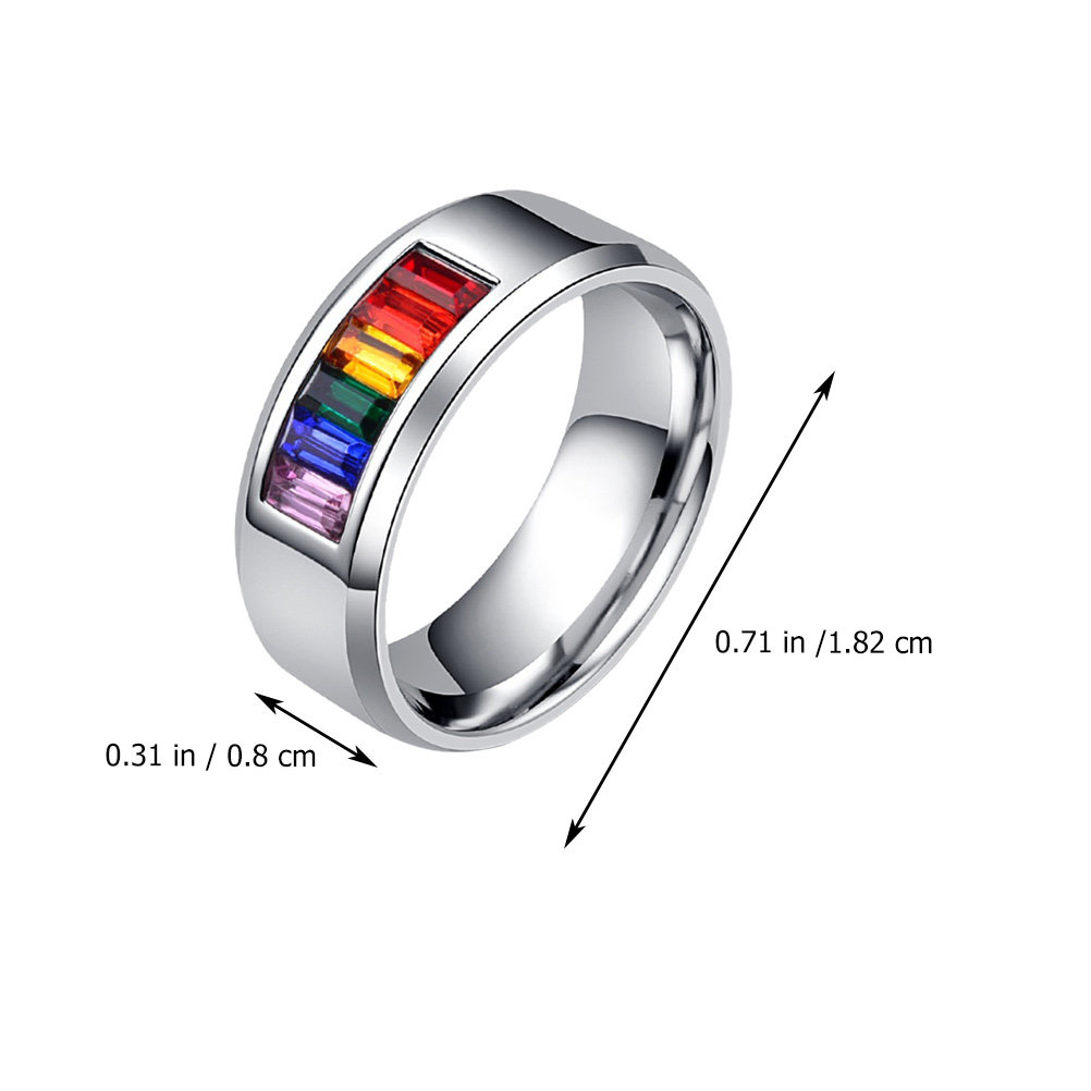 1 pièce, bague Pride en acier  - Titanium Steel Ring avis et prix