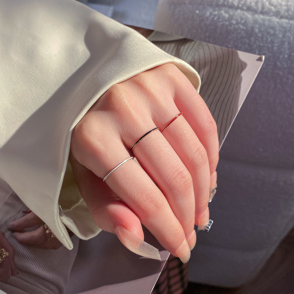 Bague fine en titane et acier  - Titanium Steel Ring avis et prix