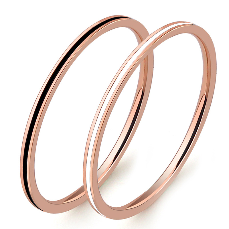 Bague fine en titane et acier  - Titanium Steel Ring avis et prix