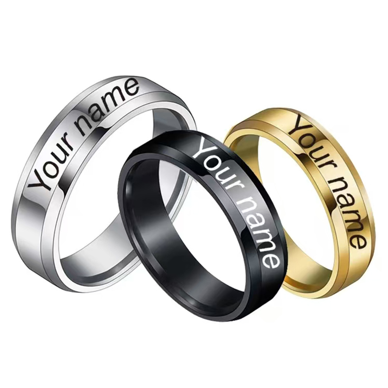 Bagues Personnalisées Gravées  - Titanium Steel Ring avis et prix